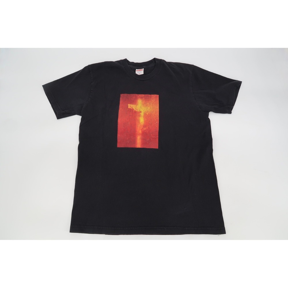 Supreme Andres Serrano Piss Christ Tee Mens Medium Black FW17 Graphic T-Shirt